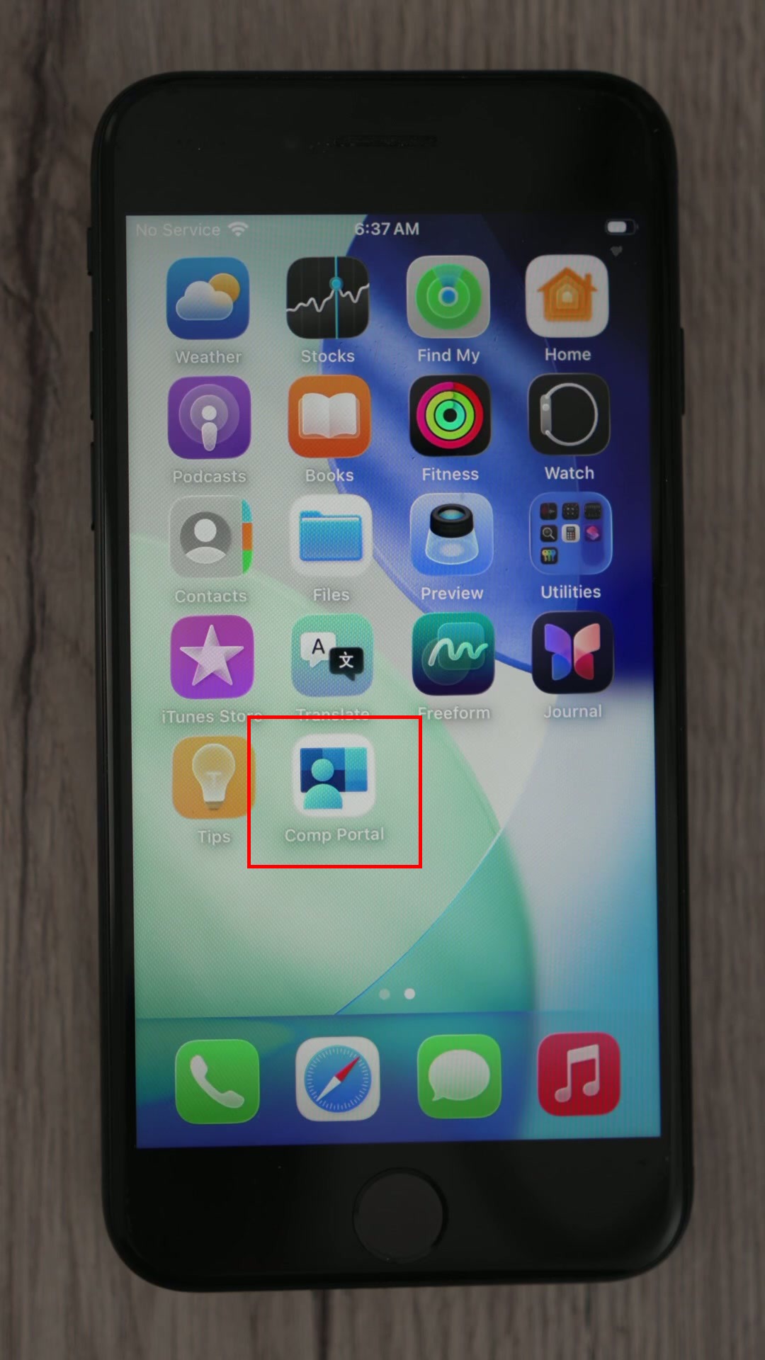 Home screen