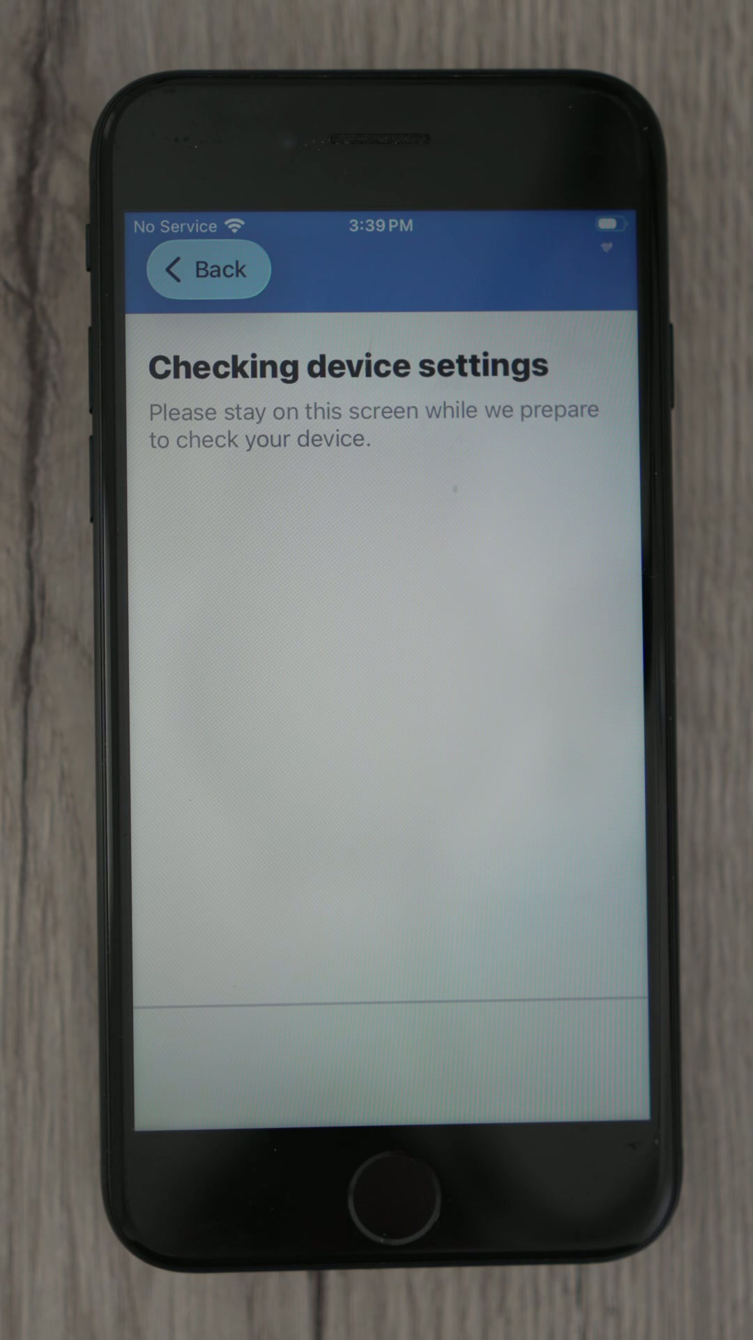 Checking device settings