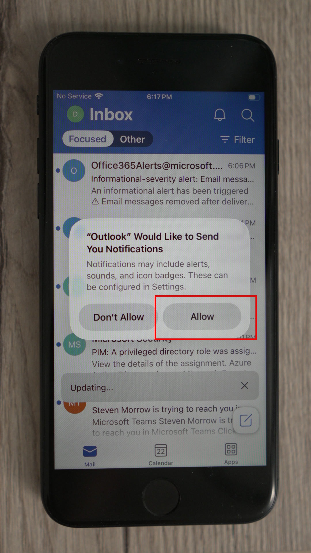 Allow notifications