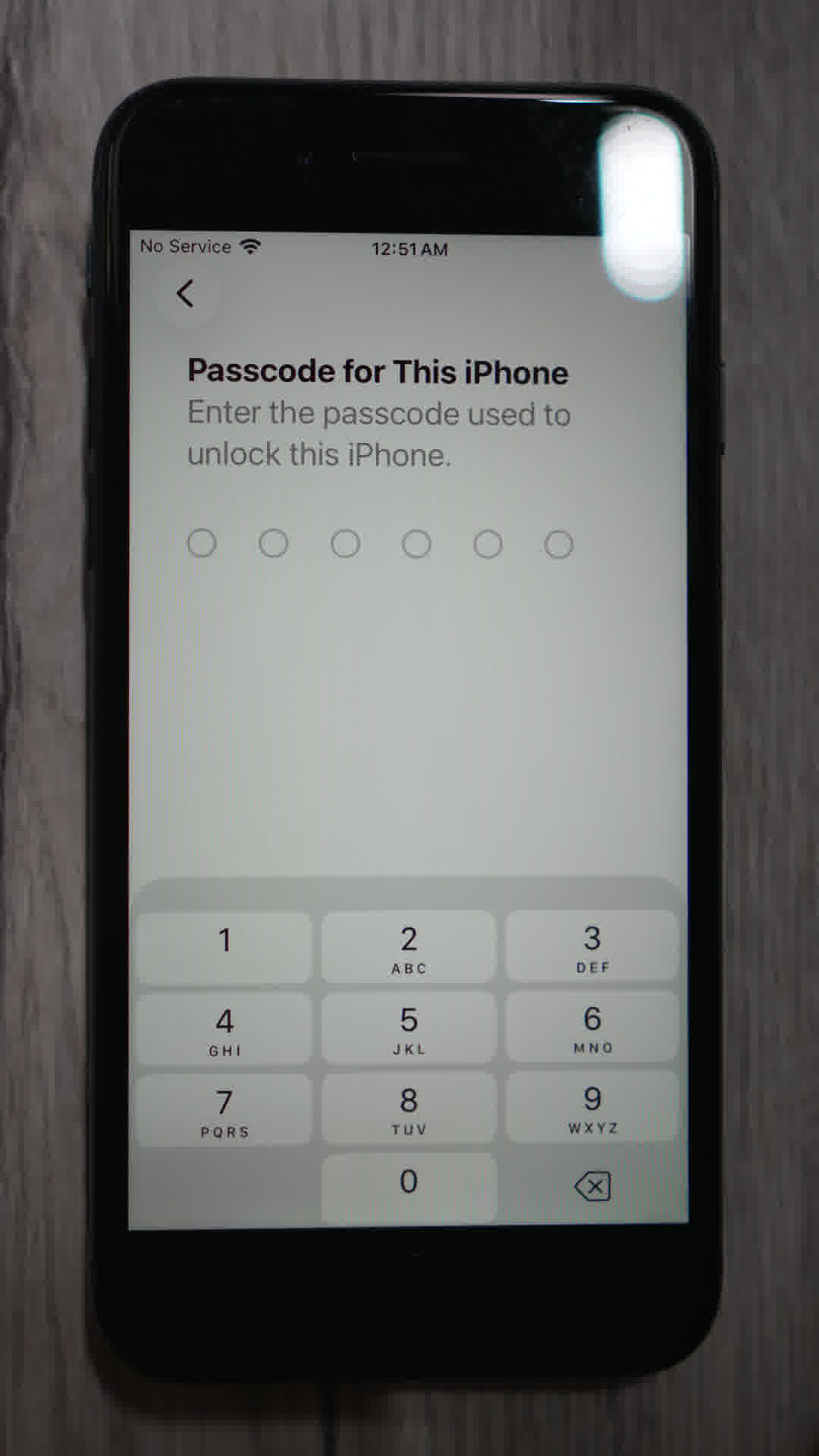 Passcode entry